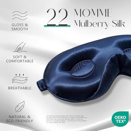 Adjustable 3D 22 Momme 100% Mulberry Silk Sleep Mask