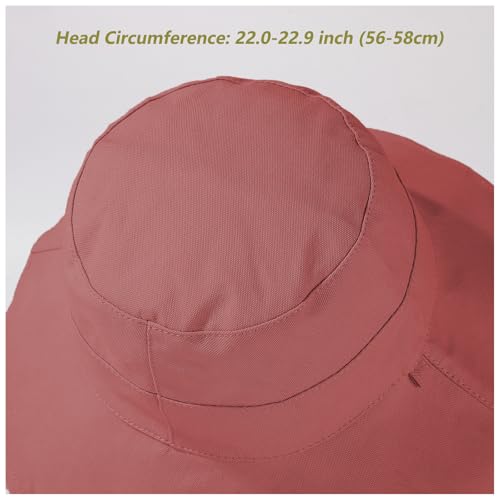 Womens Sun Hats Wide Brim Reversible Bucket Cotton Hat Packable Summer Travel Cap with Hat Clip