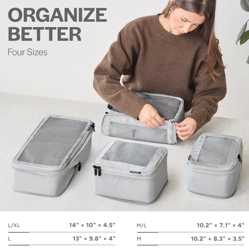 Compression Packing Cubes for Travel (4 Count)