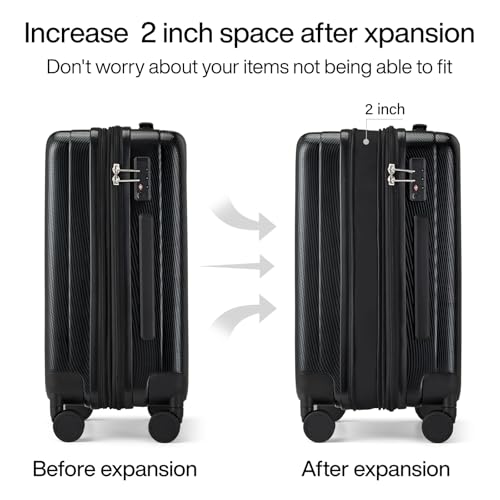 20 Inch Expandable Carry on Luggage 22x14x9 Airline Approved
