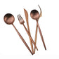 20-Piece 18/10 Stainless Steel Flatware Silverware, Luxury Dinnerware Set Travel Cutlery Tableware Include Knife Fork Spoon Service for 4,Healthy & Eco-Friendly Dishwasher Safe (Rose Gold) (4 Count)