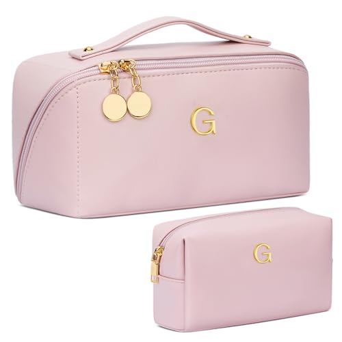Initial Makeup Bag Personalized Gift for Women Teen Girls