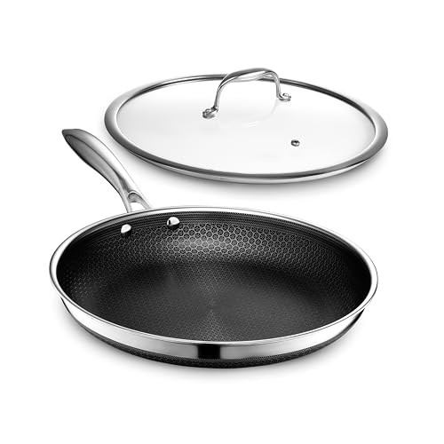 12" Hybrid Nonstick Frying Pan with Lid (2 Count)