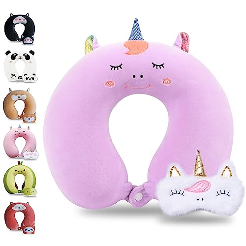 Cartoon Headrest & Neck Pillow for Kids Boys & Girls