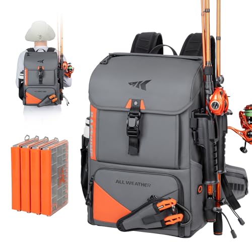 All Weather Waterproof Fishing Backpack & Waterproof Tackle Box
