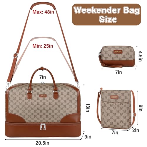 Weekender Overnight Bag for Women (3 Count)
