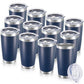 20 oz Tumblers Bulk Stainless Steel Tumbler with Lid (12 Count)