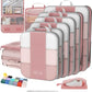 10 Set Compression Packing Cubes for Travel Essentials (10 Count)