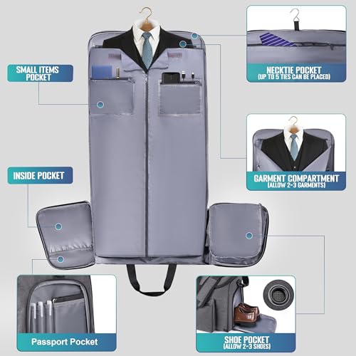 2 in 1 Garment Duffle Bags for Travel Mens Carry