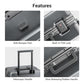 Zipperless Checked Luggage with Aluminum Frame