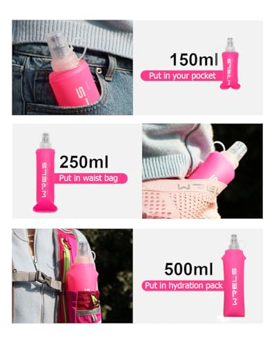 TPU Soft Flask Lightweight Portable Reusable Water Bottle (2 Count)