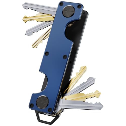 Key Organizer Key Holder Compact Key Case Minimalist Metal Key Chain Key Holder for Keychain Secures 8