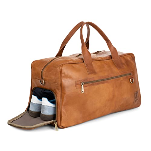 Vintage Genuine Leather Duffle Bags For Men Austin XL