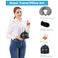 Airplane Pillow 100% Memory Foam Neck Pillow for Airplanes Flight Rest Best Adjustable Travel Neck Support Pillows