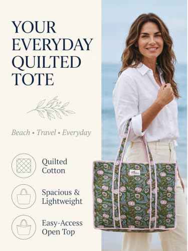 100% Cotton Quilted Tote Bag For Women