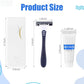 Shave Kit Bulk Travel Shaving Cream Disposable Twin Blade Razors and Cream Individually Wrapped Smooth Razor with Clear Cap Toiletries for Hotel Shelter Camping Travel Homeless (150 Count)