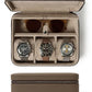 Watch Case 3 Slot Portable Watch Storage Box for Home & Travel with Extra Wide Pillows for Large Watches and Compartment for Accessory Storage
