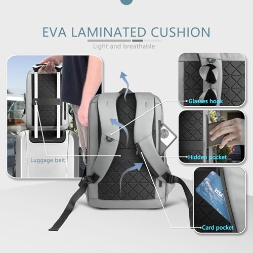 Laptop Backpack for Men for 15.6 Inch Computer Bag with USB A&C Charger