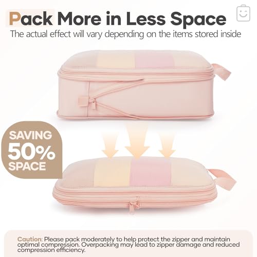 8 Set Compression Packing Cubes for Travel Essentials (8 Count)