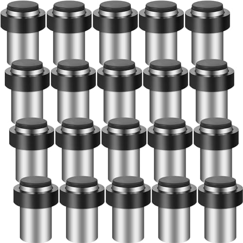 6 Pcs Floor Mounted Door Stopper Stainless Steel (6 Count)