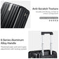 24 Inch Expandable Medium Checked Luggage with 8 Spinner Wheels