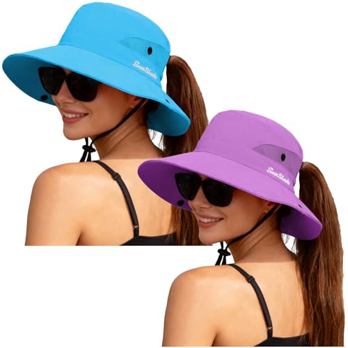 Women's Ponytail Safari Sun Hat