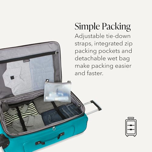 Sion Softside Expandable Spinner Luggage Durable Lightweight Travel Suitcase