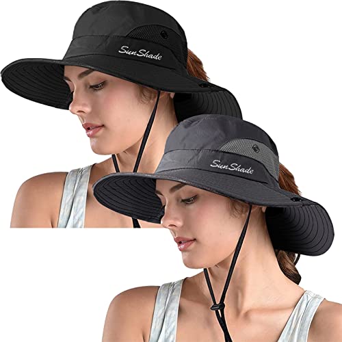 Women's Ponytail Safari Sun Hat (2 Count)
