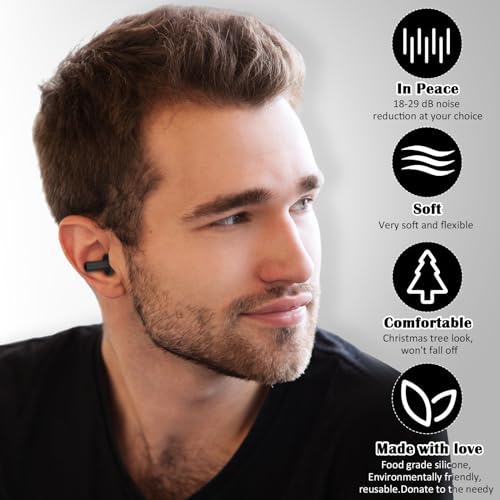 100 Pairs Silicone Ear Plugs Bulk with Case Nrr 29db (100 Count)