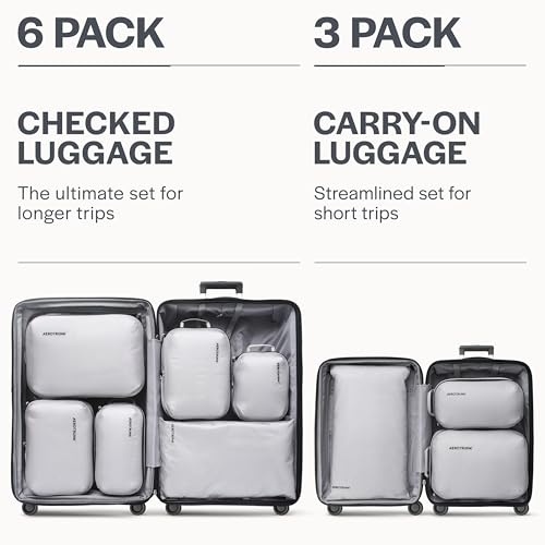 Ultralight Compression Packing Cubes for Travel (3 Count)