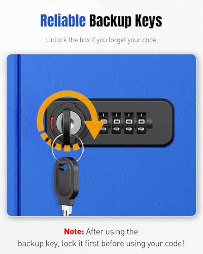 60 Keys Key Lock Box with Code (60 Count)