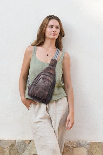 10L Crossbody Sling Bag for Women Men Anti Theft Cross Body Fanny Pack Belt Bag Purse Gifts for Women Faux Leather