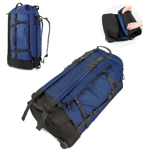 86L Collapsible Wheeled Duffle Bag Waterproof