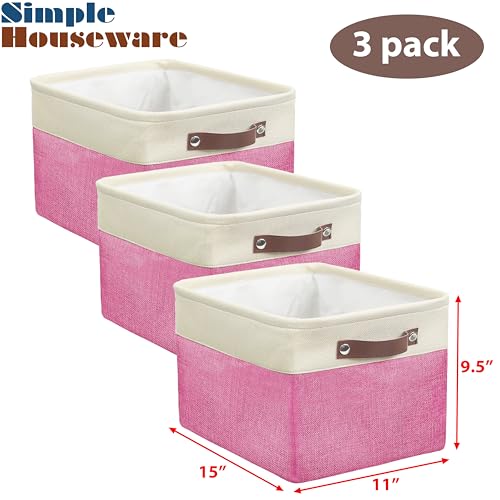 15" x 11" Large Fabric Storage Bin (3 Count)