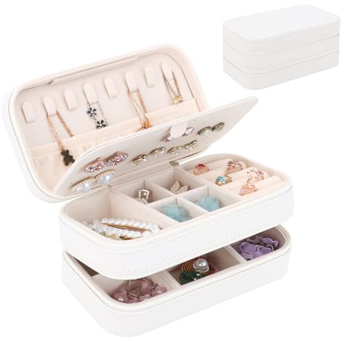 Small Travel Jewelry Box with Double Zipper