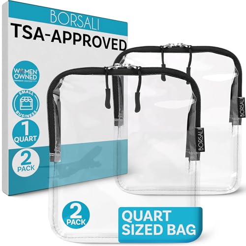 TSA Approved Toiletry Clear Quart Size Bag