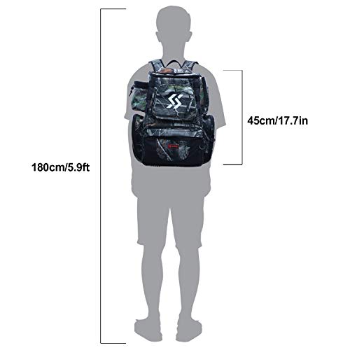 Fishing Tackle Backpack Waterproof Tackle Bag Storage with 4 Trays Tackle Box