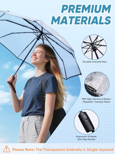 Windproof Travel Umbrellas for Rain and Sun