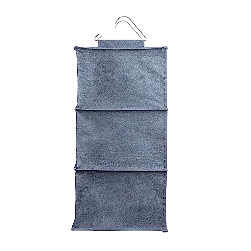 Hanging Cotton Blend Closet Organizer with 3 Storage Shelves