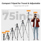 75" Aluminum Camera Tripod