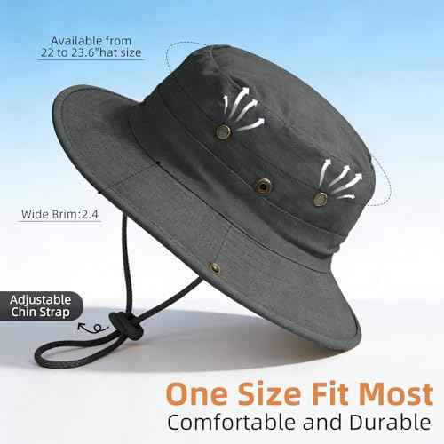Sun Hats for Men Women Safari Hat Foldable Fishing Hat UPF 50+ Bucket Hat