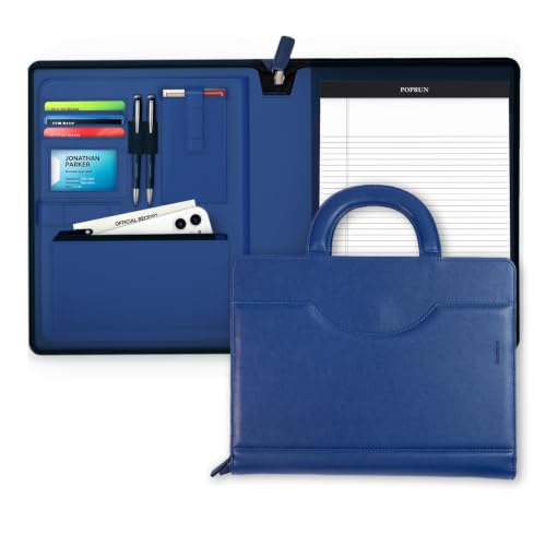 PU Leather Padfolio Portfolio with Handle (50 Count)