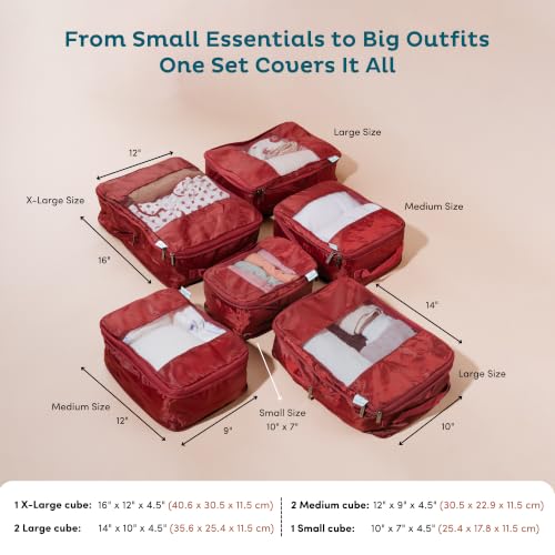 10 Pack Large Compression Packing Cubes for Travel (10 Count)