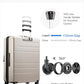 Checked Top Opening Expandable Suitcase