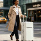 Super Large Aluminum Frame Zipperless Checked Luggage Front Pocket