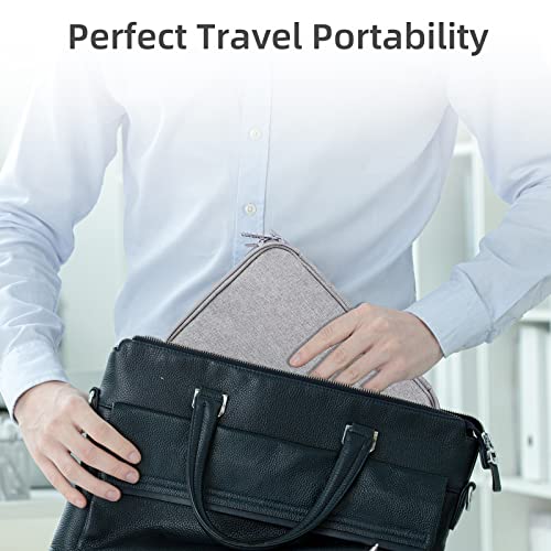 Electronics Organizer Travel Case Cord Cable Charger Organizer Bag Travel Accessories Essentials for Women Men Double Layers Tech Pouch with 5 Cable Ties for Phone Power Bank SD Card USB