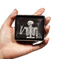 Silver Vintage Pill Box 7 Day Metal Pill Box with Mirror and 8 Compartments Cute Travel Pill Organizer for Purse (8 Count)