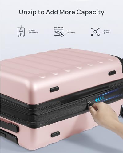 Medium Checked Luggage 24 Inch