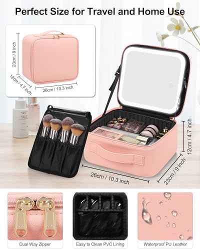 Makeup Bag with LED Mirror