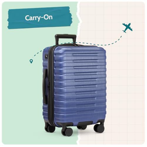 Boren Expandable Hardside Rugged Travel Luggage with 8 Spinner Wheels